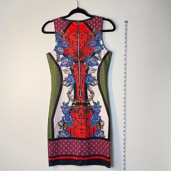 FLYING TOMATO Women’s Size M Multi Colored Back Zip Up Midi dress - Picture 7 of 7
